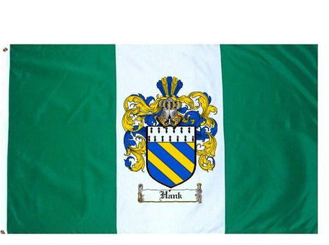 Hank family crest coat of arms flag