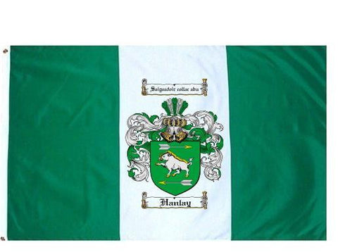 Hanlay family crest coat of arms flag