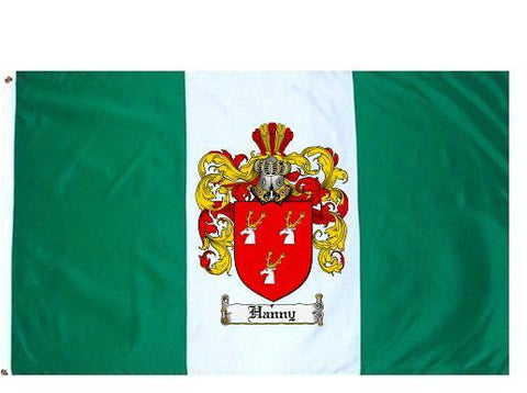 Hanny family crest coat of arms flag