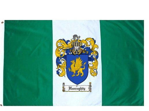Hanraghty family crest coat of arms flag