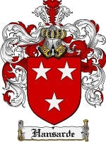 Hansarde coat of arms family crest download