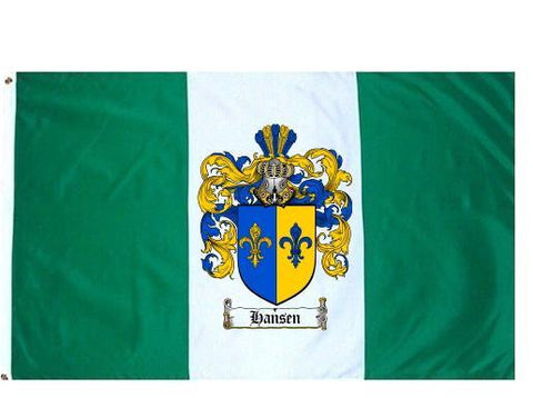 Hansen family crest coat of arms flag