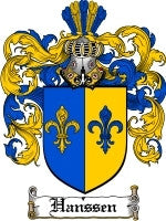 Hanssen coat of arms family crest download