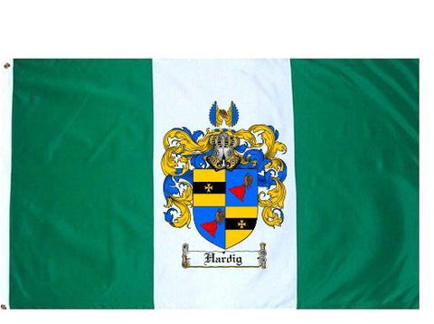 Hardig family crest coat of arms flag