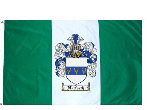 Harforth family crest coat of arms flag