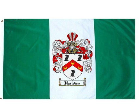 Haridine family crest coat of arms flag