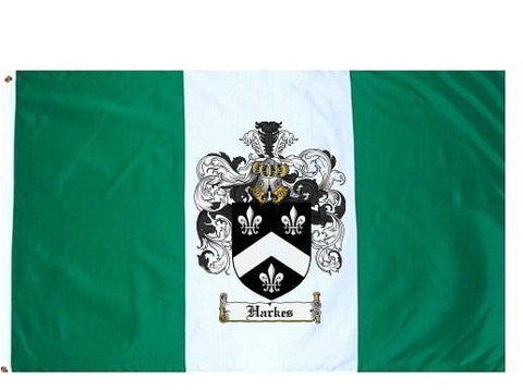 Harkes family crest coat of arms flag