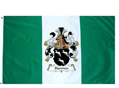 Harmen family crest coat of arms flag