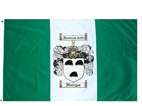 Harryes family crest coat of arms flag