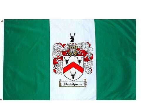 Hartshorne family crest coat of arms flag