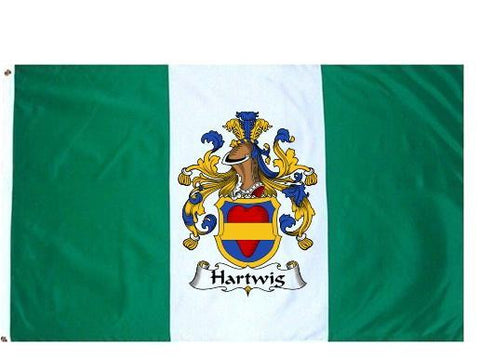 Hartwig family crest coat of arms flag