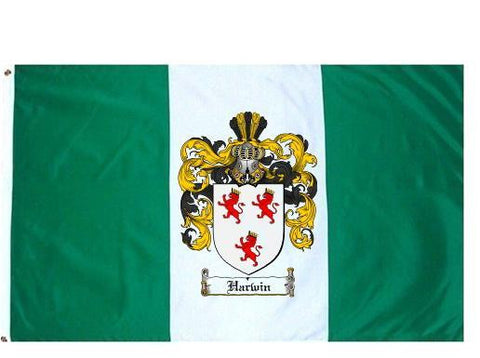 Harwin family crest coat of arms flag