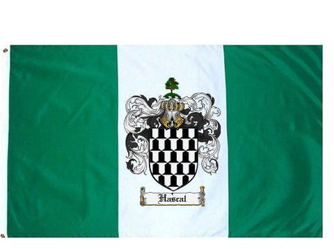 Hascal family crest coat of arms flag