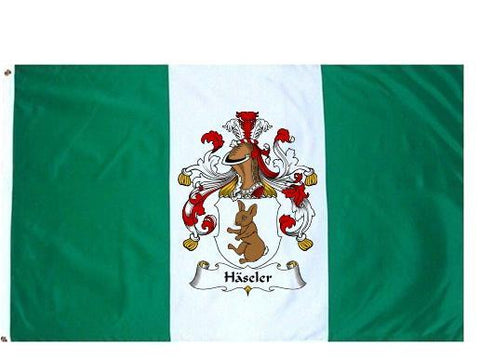 Haseler family crest coat of arms flag