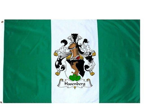 Hasenberg family crest coat of arms flag