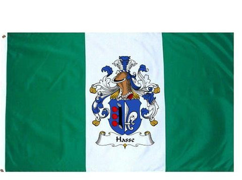 Hasse family crest coat of arms flag