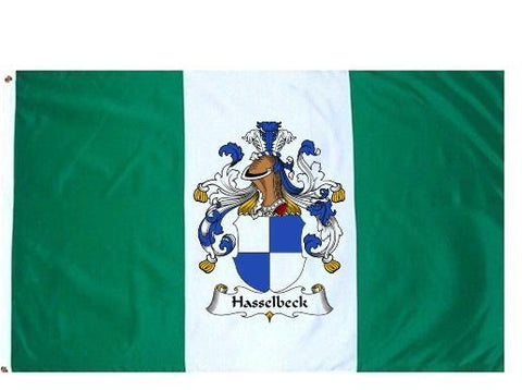Hasselbeck family crest coat of arms flag