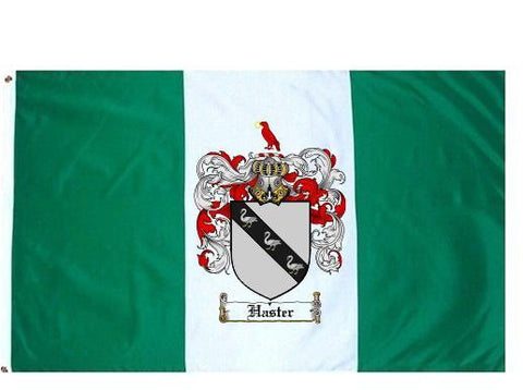 Haster family crest coat of arms flag