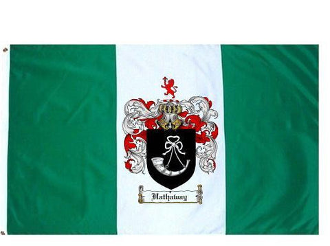 Hathaway family crest coat of arms flag