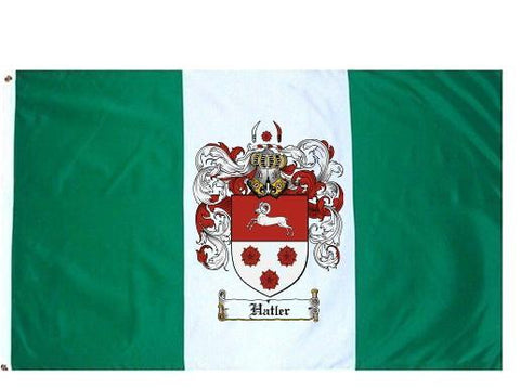 Hatler family crest coat of arms flag