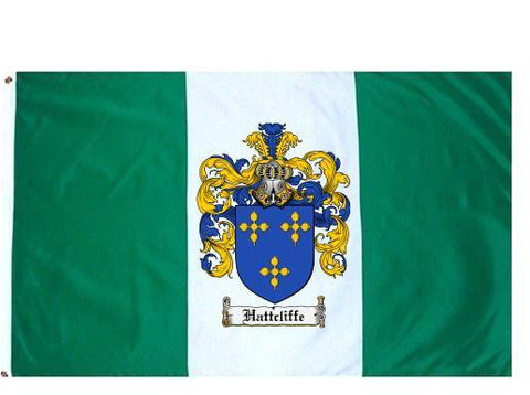 Hattcliffe family crest coat of arms flag