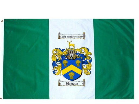 Hattons family crest coat of arms flag