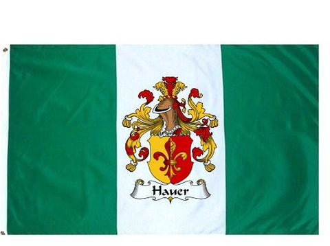 Hauer family crest coat of arms flag