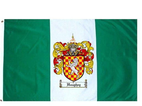 Haughey family crest coat of arms flag