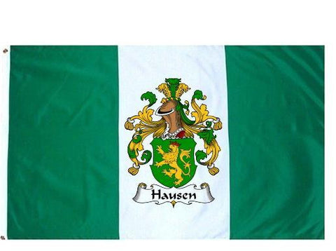 Hausen family crest coat of arms flag