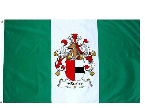 Hausler family crest coat of arms flag
