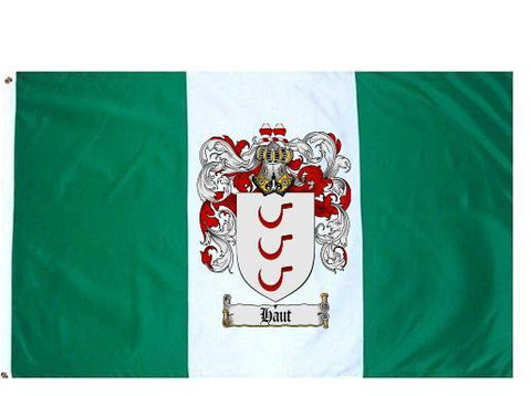 Haut family crest coat of arms flag