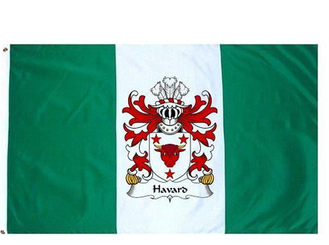 Havard family crest coat of arms flag