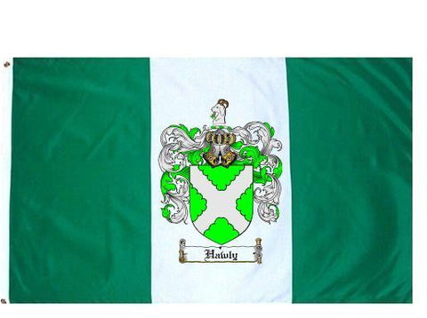 Hawly family crest coat of arms flag