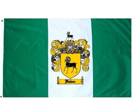 Hawn family crest coat of arms flag