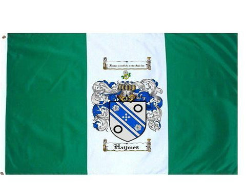Haymes family crest coat of arms flag