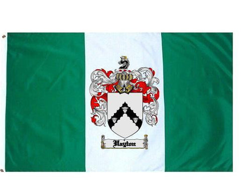 Hayton family crest coat of arms flag
