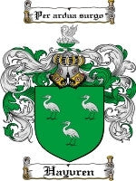 Hayvren coat of arms family crest download