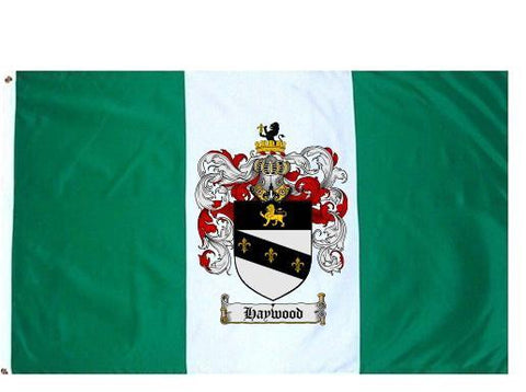 Haywood family crest coat of arms flag