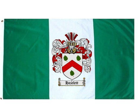 Hazelett family crest coat of arms flag