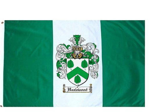 Hazlewood family crest coat of arms flag