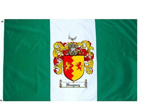 Heagney family crest coat of arms flag