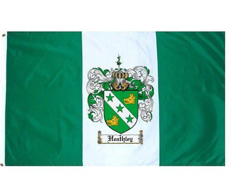 Heathley family crest coat of arms flag