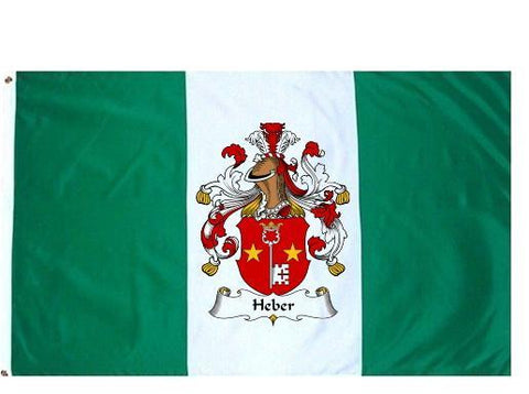 Heber family crest coat of arms flag