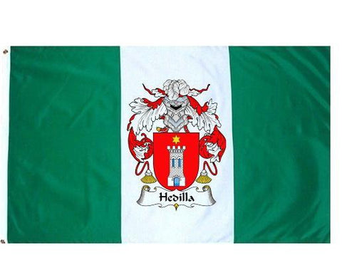 Hedilla family crest coat of arms flag