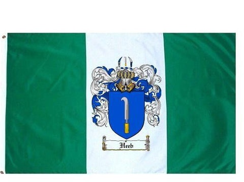 Heeb family crest coat of arms flag