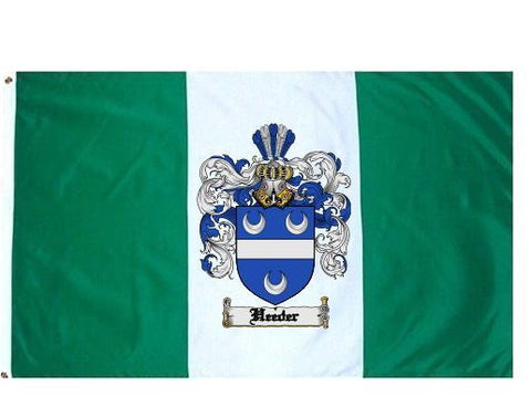 Heeder family crest coat of arms flag
