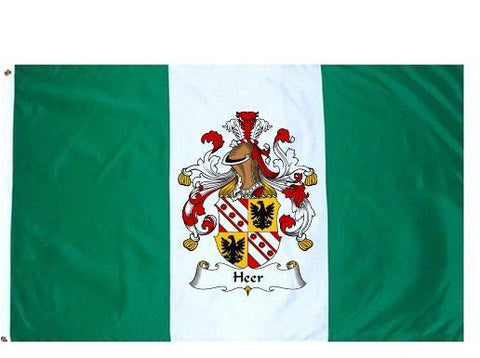 Heer family crest coat of arms flag