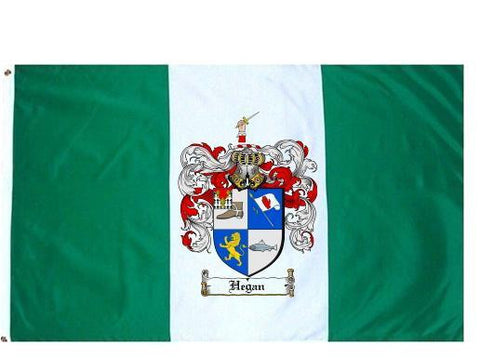Hegan family crest coat of arms flag