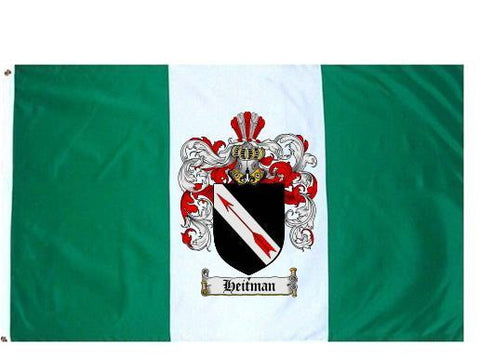 Heitman family crest coat of arms flag