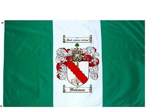 Hekman family crest coat of arms flag
